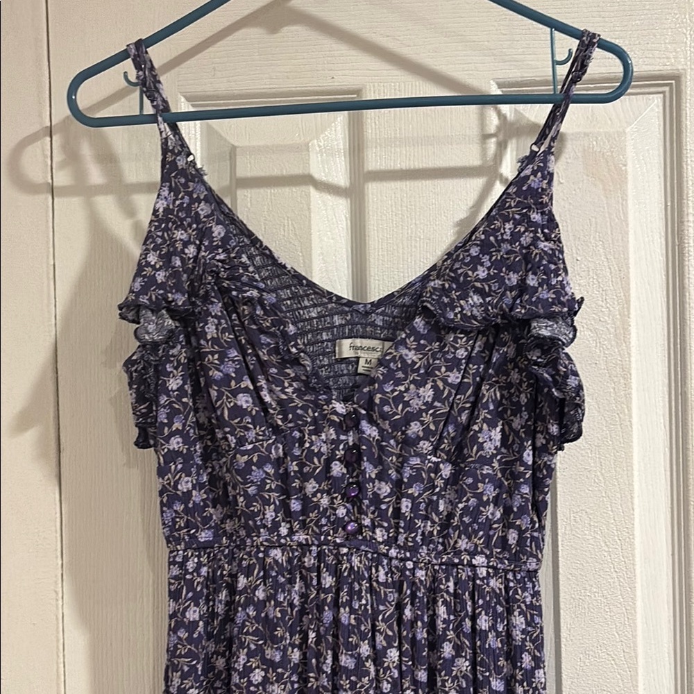 Francesca Floral Purple Maxi Dress - Picture 5 of 7